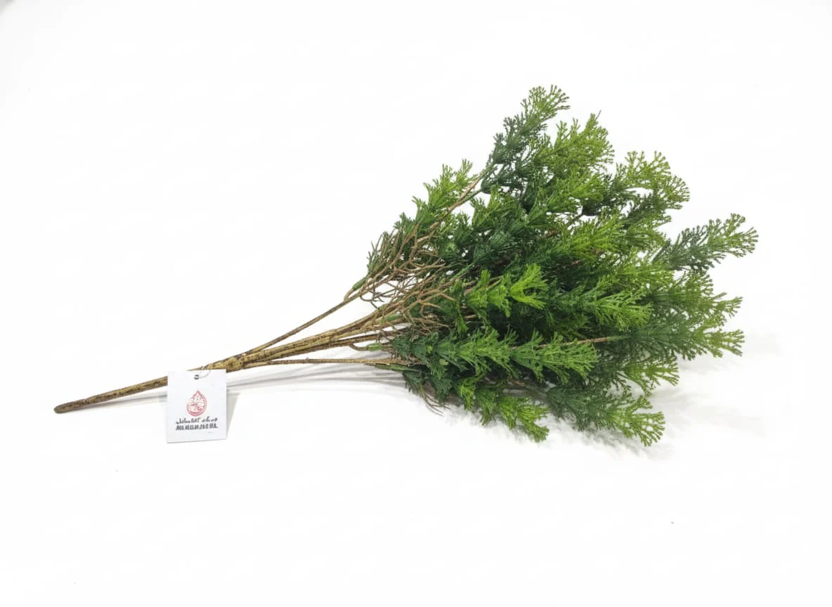 AKDC Artificial Pine Branch - Lifelike Plastic Evergreen Greenery, Perfect for Year-Round Display, 54 cm Length,"- Made from high-quality plastic to replicate the texture and color of real pine needles for authentic appeal.