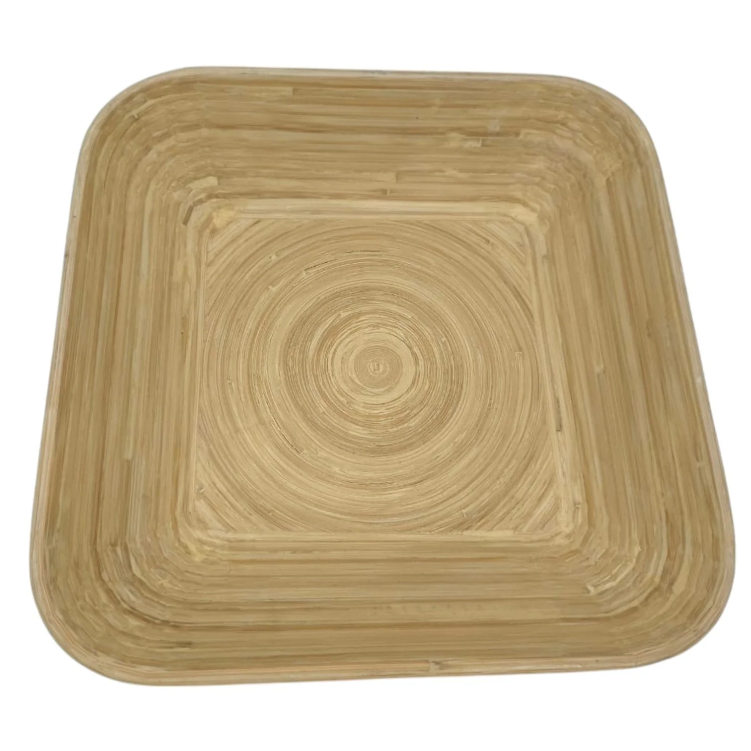 AKDC Bamboo Square Shape Serving Tray-30cmX30cmX6cm-Green&Bamboo - Image 3