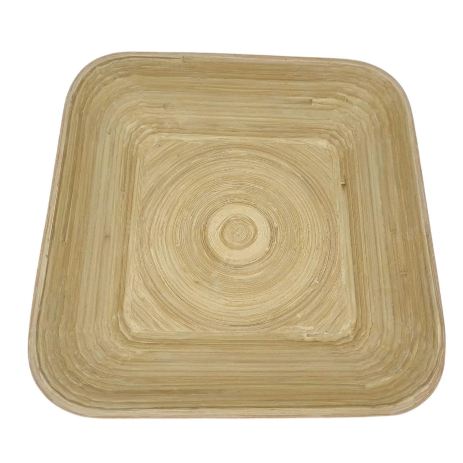 AKDC Bamboo Square Shape Serving Tray-30cmX30cmX6cm-Red&Bamboo - Image 3