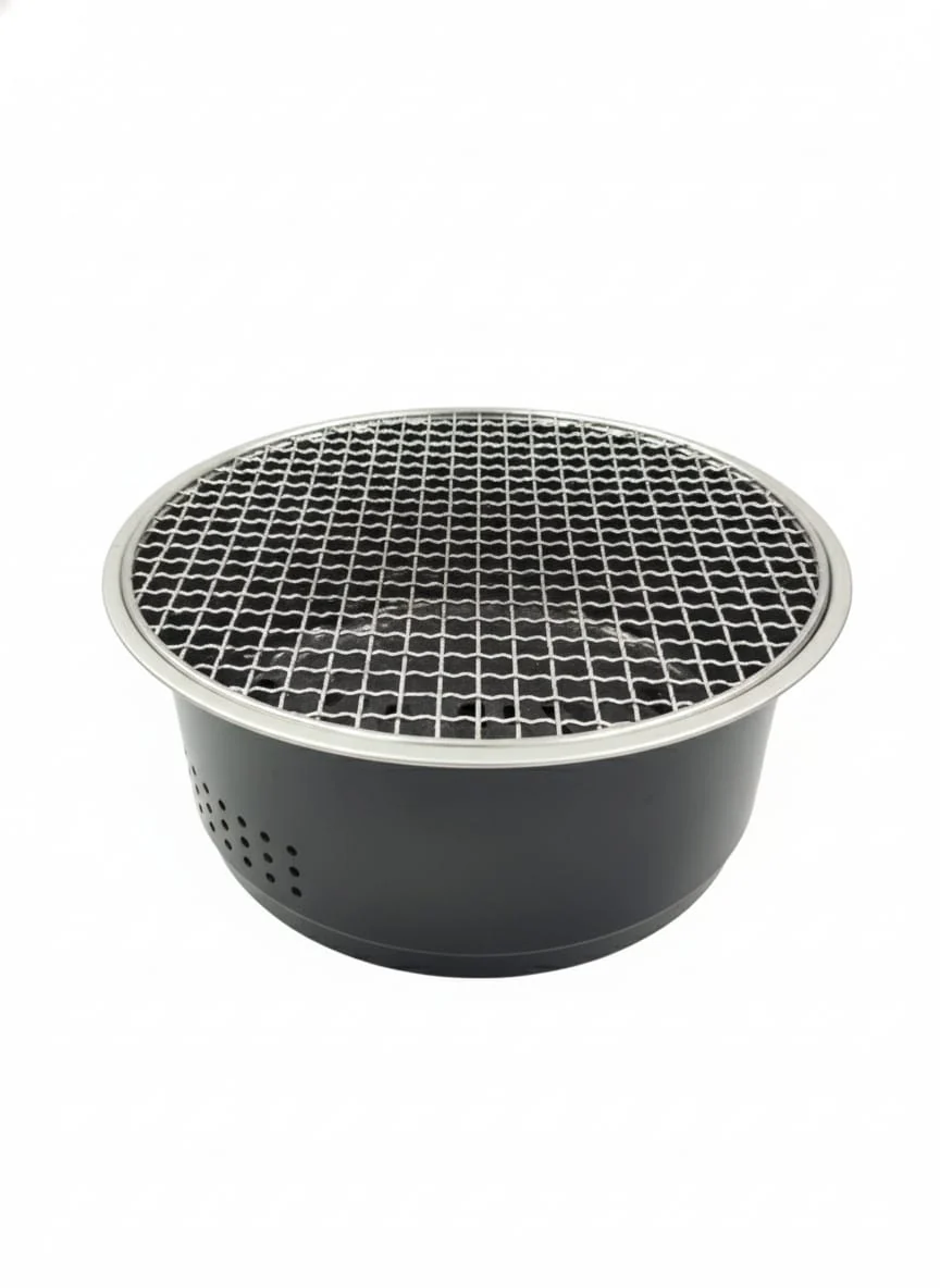 AKDC BBQ Steamer Set 28×12 cm | Durable Black Outdoor Cooking Set | Perfect for Steaming, Grilling & Outdoor Barbecue Use - Image 2