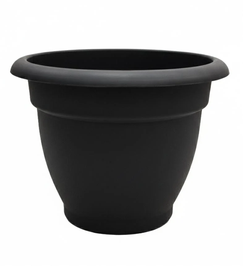 AKDC Black Large Plastic Plant Pot – Tall Premium Garden Planter – 23×27 cm