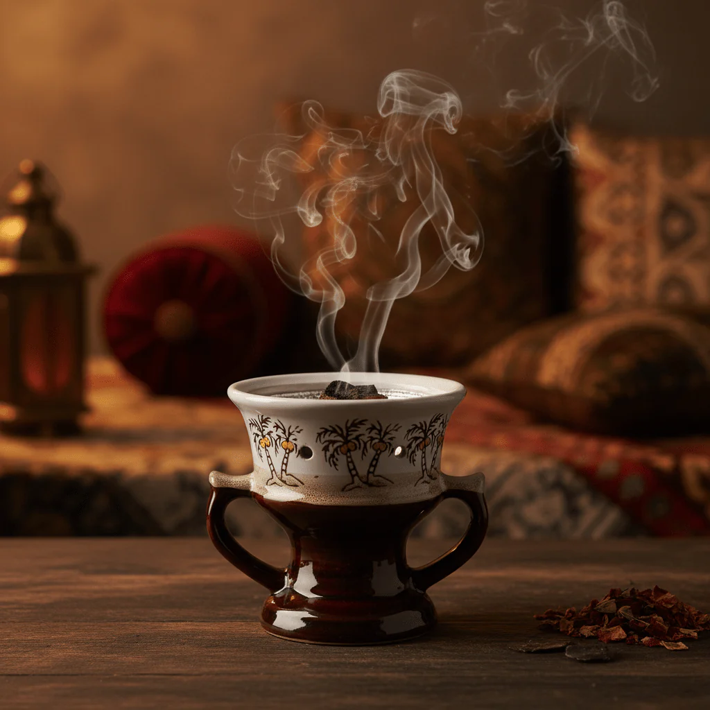 AKDC Brown and White Ceramic Incense Burner Medium Decorative Burner 12cm - Image 2