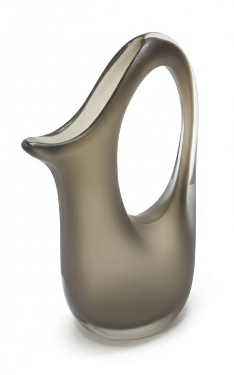 AKDC Brown Glass Vase – 24 cm Classic Smooth Decorative Vase