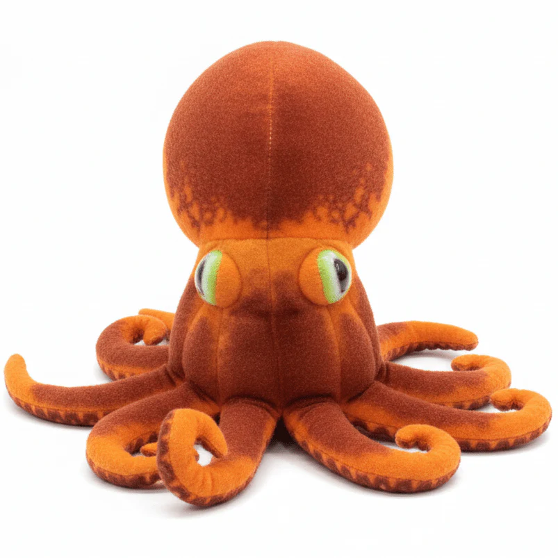 AKDC Brown Octopus Soft Plush Toy 30cm Cute Stuffed Sea Animal Toy Gift for Kids Boys Girls