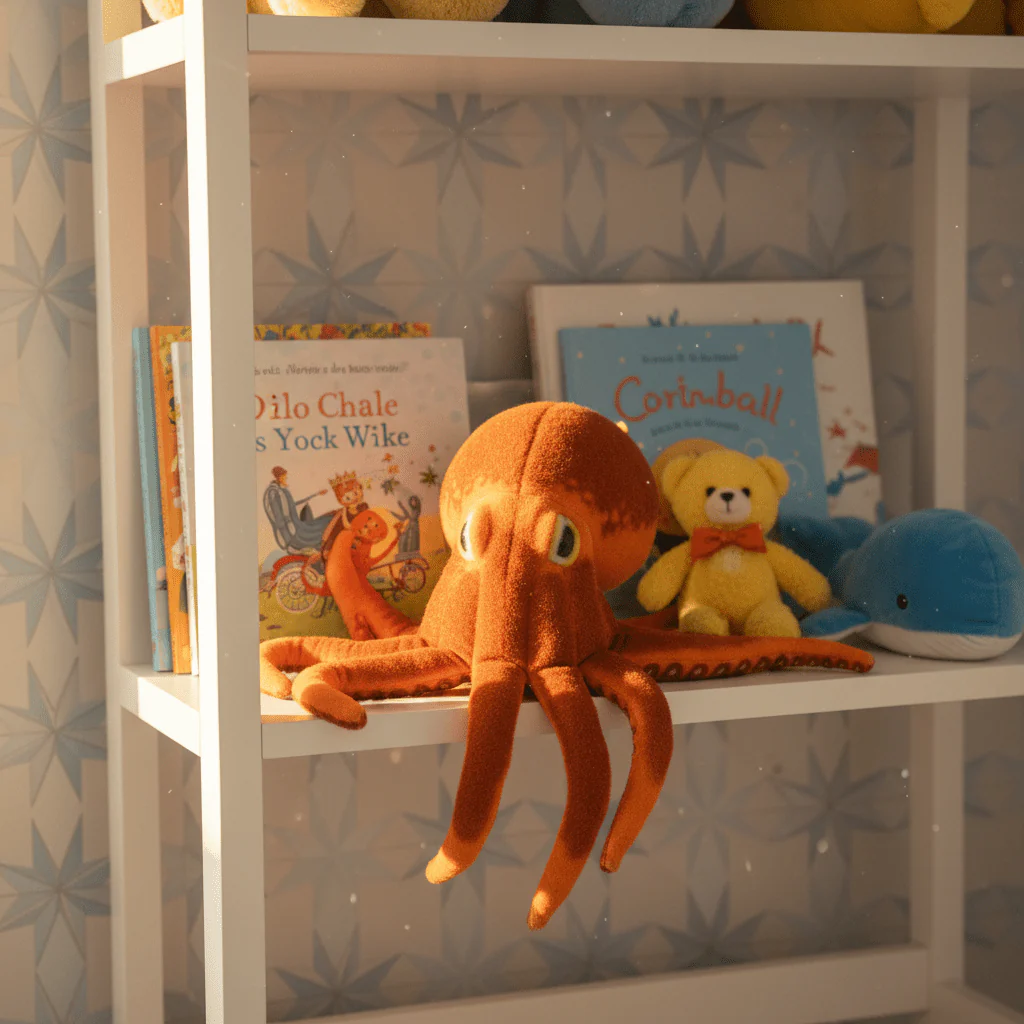 AKDC Brown Octopus Soft Plush Toy 30cm Cute Stuffed Sea Animal Toy Gift for Kids Boys Girls - Image 2