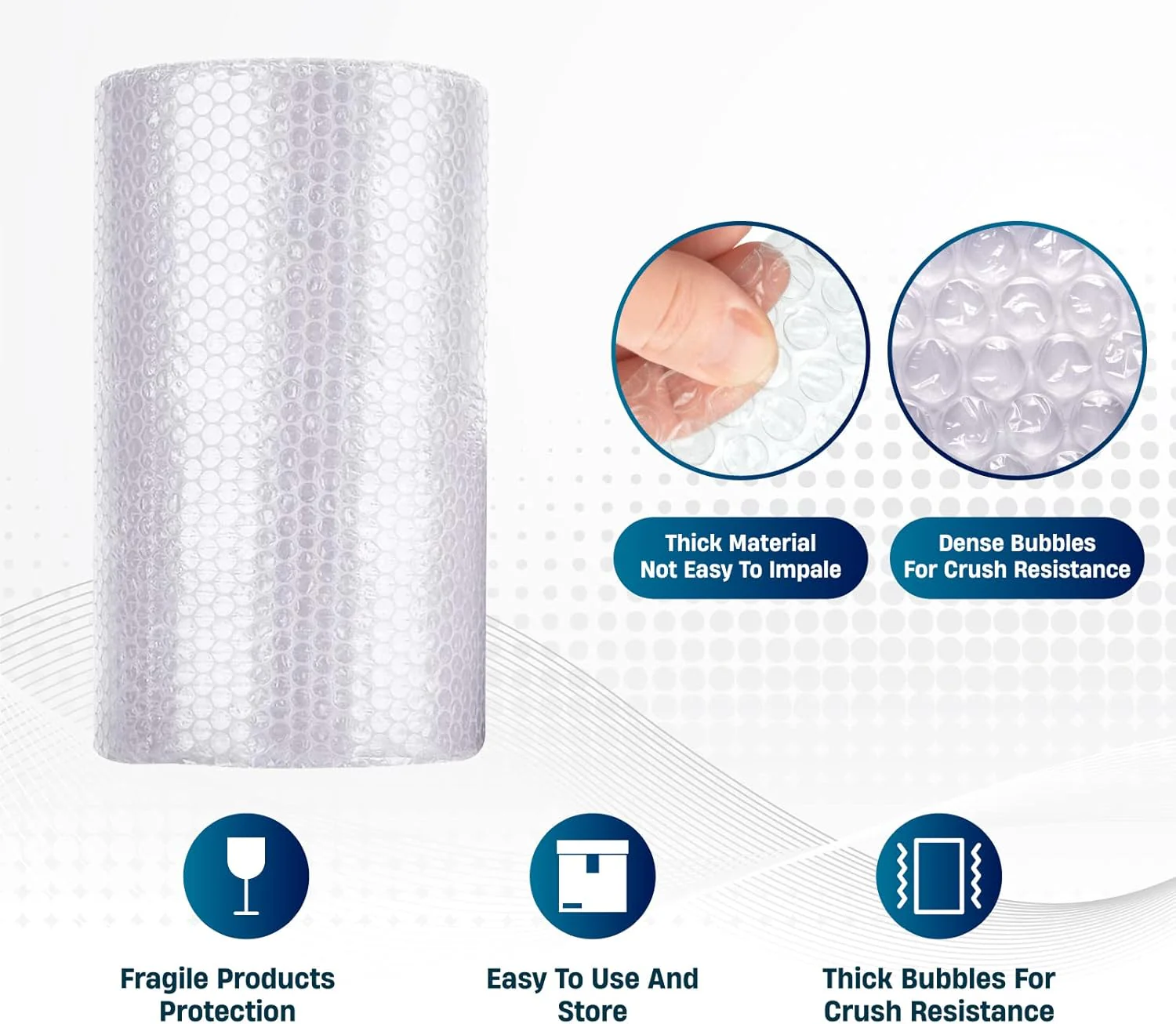 AKDC Bubble Wrap Roll 75cm X 13.7 Metre Air Bubble Cushioning Wrap for Packaging, Shipping, Mailing, Packing and Moving Supplies(15Yard) - Image 3