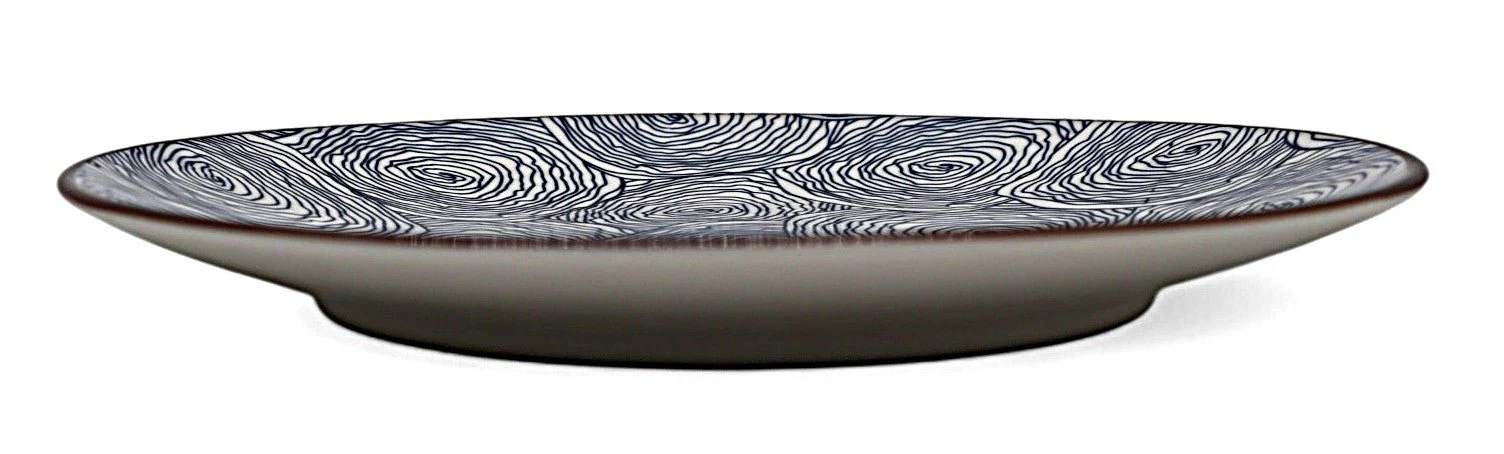 AKDC Ceramic Dinner Plate 22 cm – White with Blue Blossom Design - Image 2