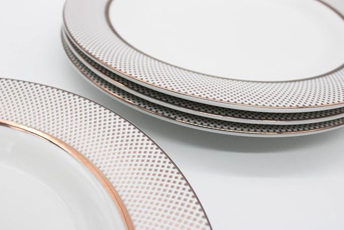 AKDC Ceramic dinner Plate 8inch set of 4 Multicolor