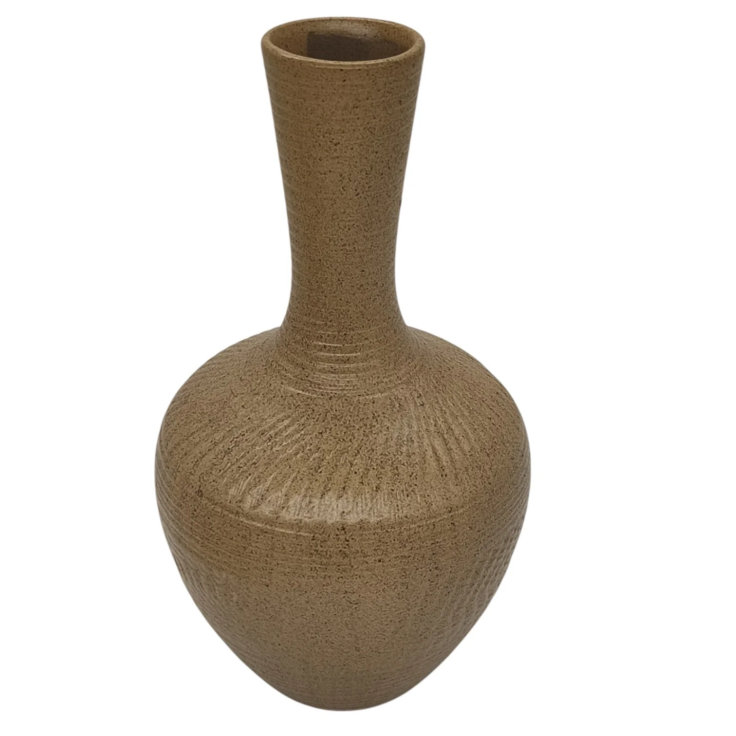 AKDC Ceramic Flower Vase Design and Unique Shapes, Floor Vase for Bedroom, Living Room, Office & Kitchen-35cmX7cm-Brown - Image 2