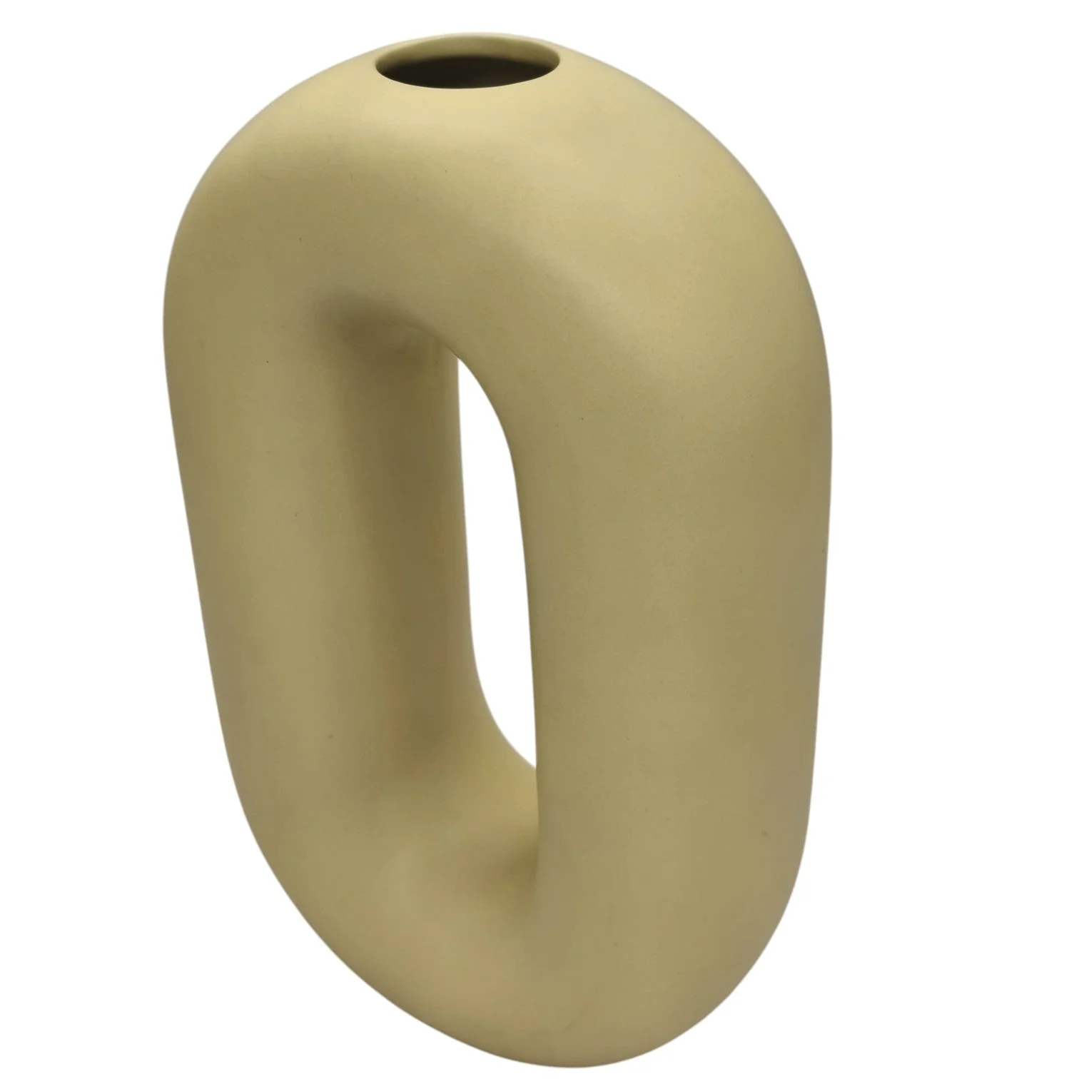 AKDC Ceramic Flower Vase for Entryway Living Room Bedroom Dining Table Centerpiece Office Home Décor-28cmX16cm-Yellow - Image 5