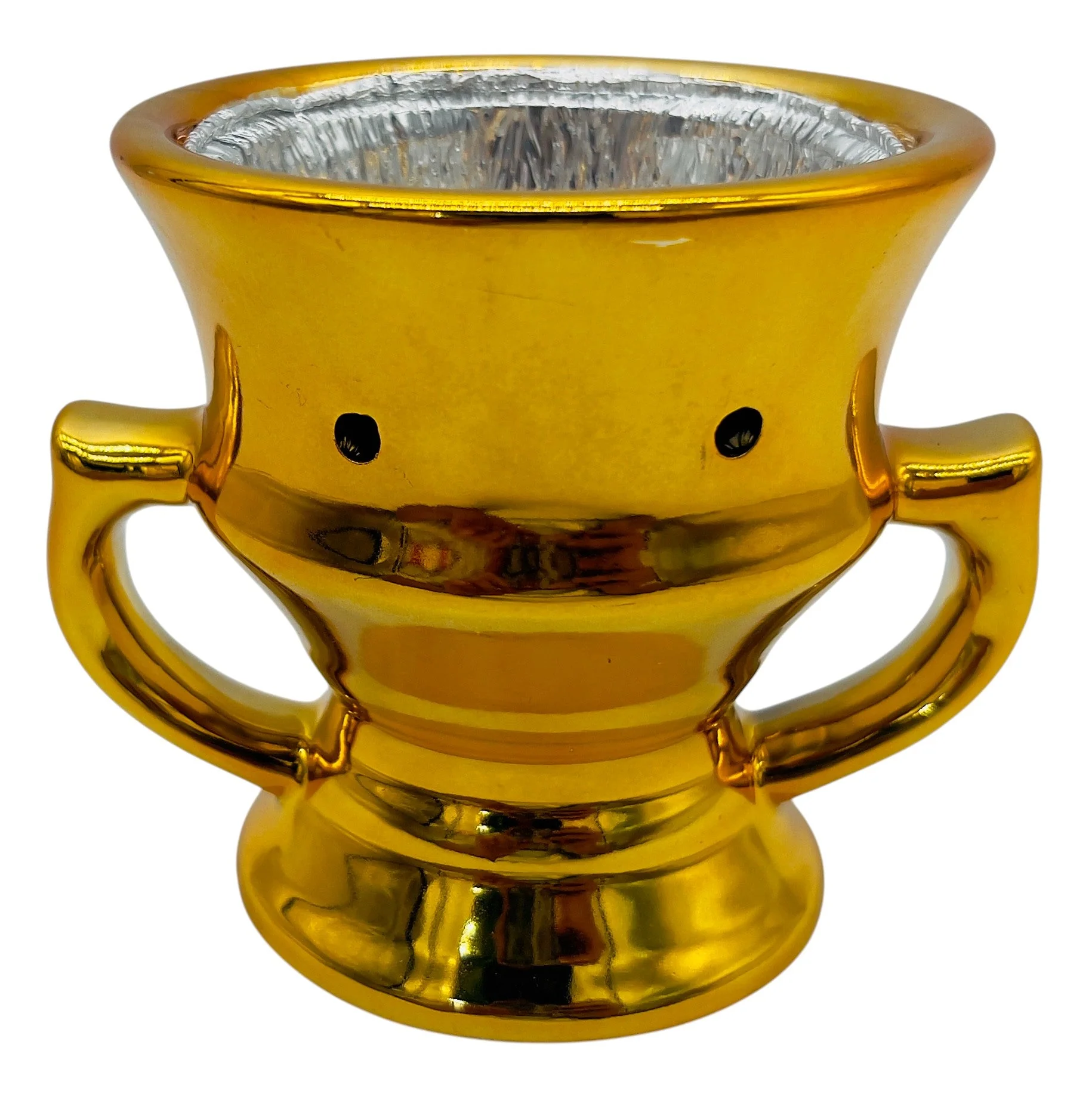 AKDC Ceramic Incense Burner – Elegant Gold Color, 11×7cm