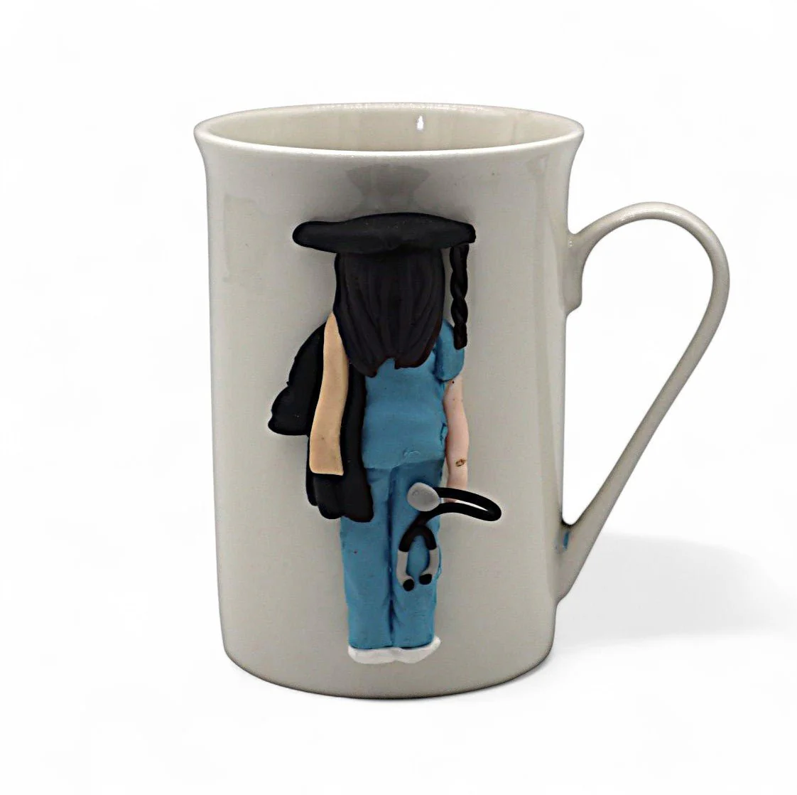 AKDC Ceramic Mug in White with Student-Themed Print – 200ml Academic Edition