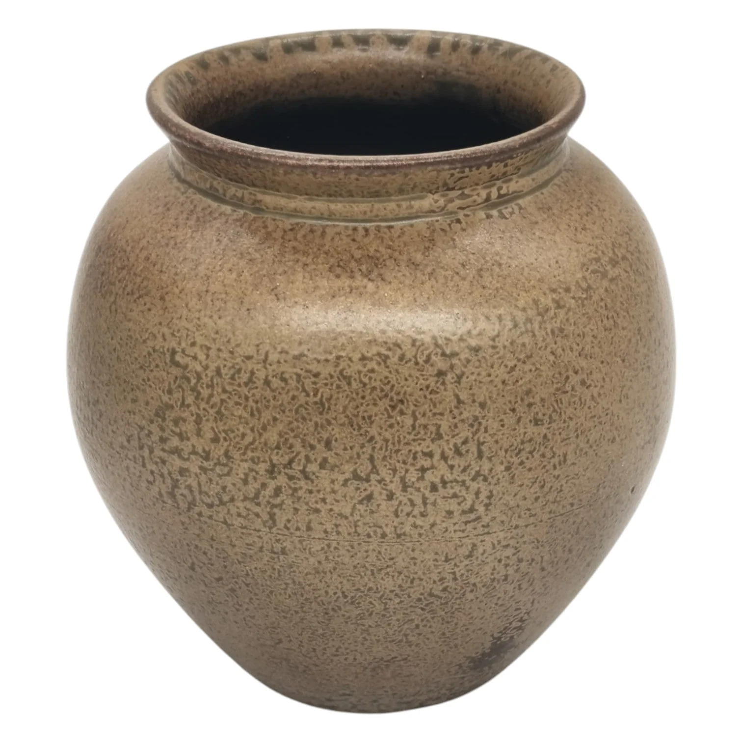 AKDC Ceramic Plant Pot, Handcrafted Flower Vase Garden Pots, Versatile Stylish Flower Pot, Storage Container Planter Pot for Home Office Event Decor (18cmx12cm)Brown
