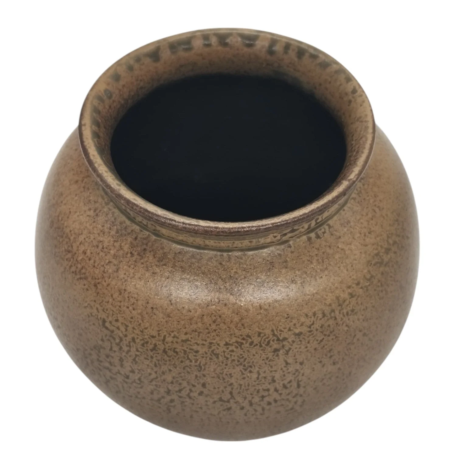 AKDC Ceramic Plant Pot, Handcrafted Flower Vase Garden Pots, Versatile Stylish Flower Pot, Storage Container Planter Pot for Home Office Event Decor (18cmx12cm)Brown - Image 2