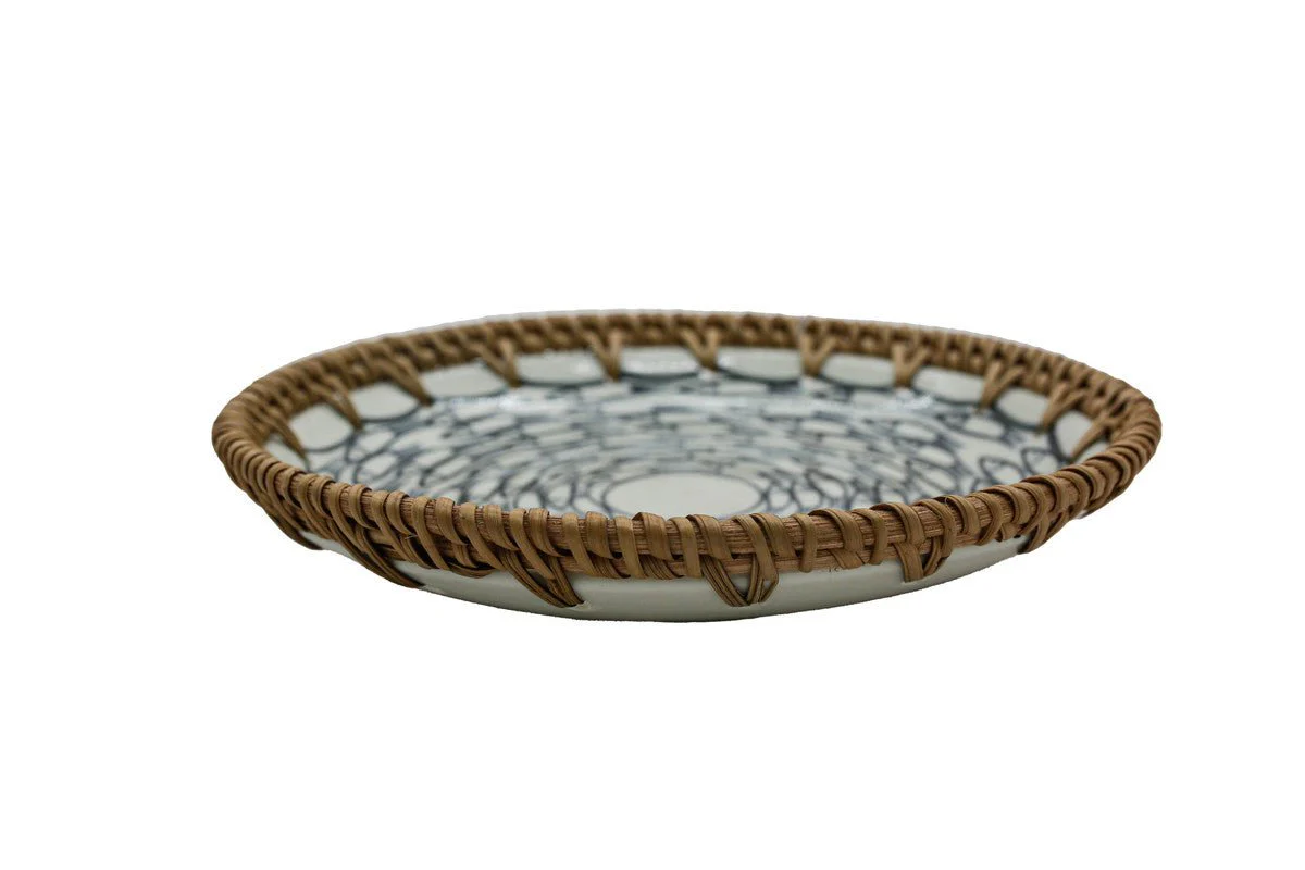 AKDC-Ceramic Rattan Dish 25Cm Rt004 - Image 2