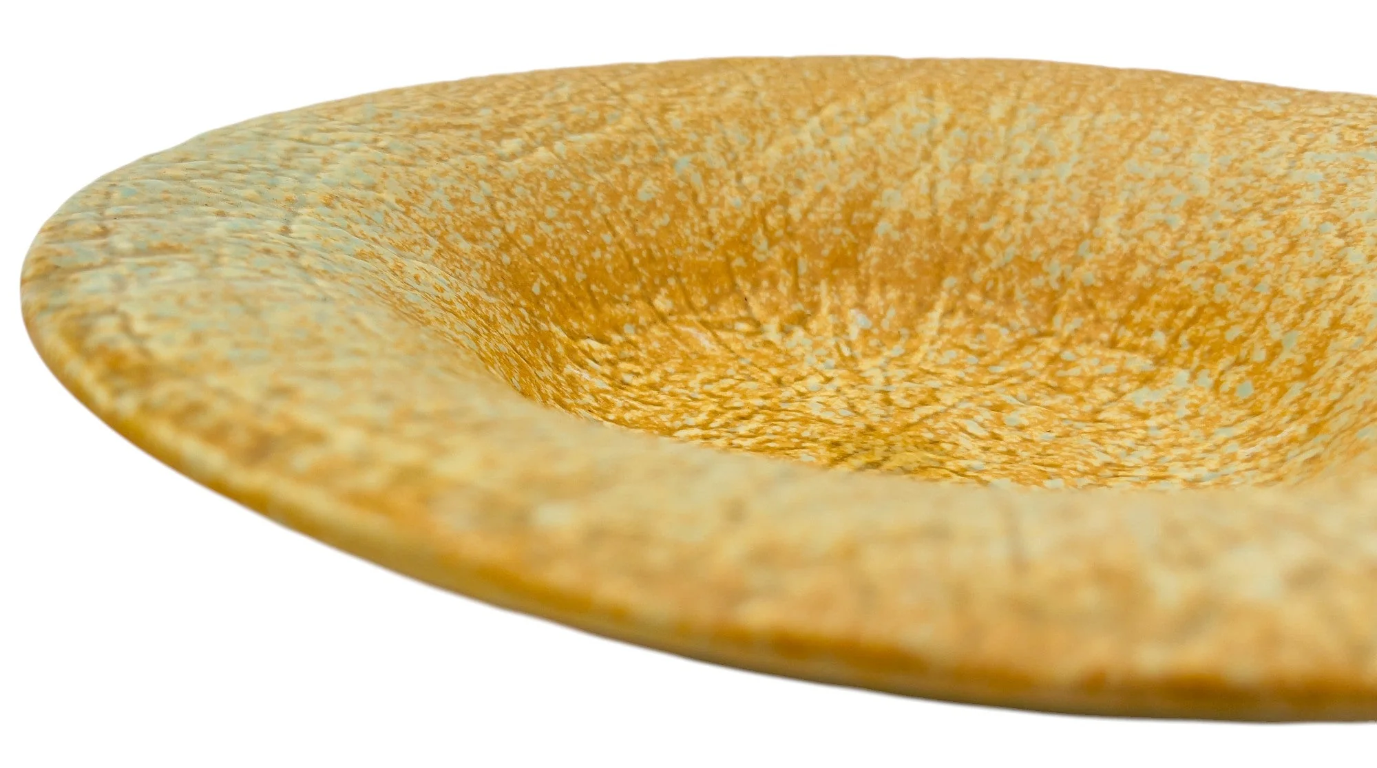AKDC Ceramic Round Deep Plate 26.2cm*5cm, Brown/Turquoise Ripple Edge Design - Image 3