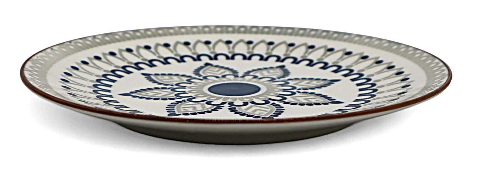 AKDC Ceramic Round Plate 22 cm – White with Delicate Blue Floral Pattern - Image 2