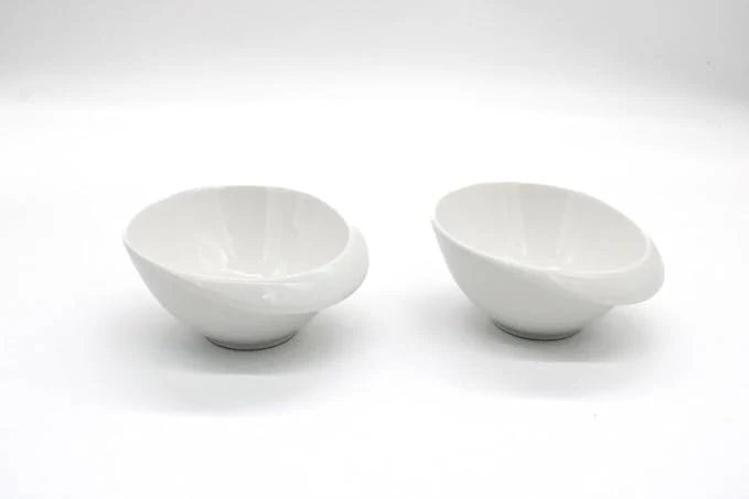 AKDC Ceramic shallow Bowl 5inch set of 2 White - Image 2