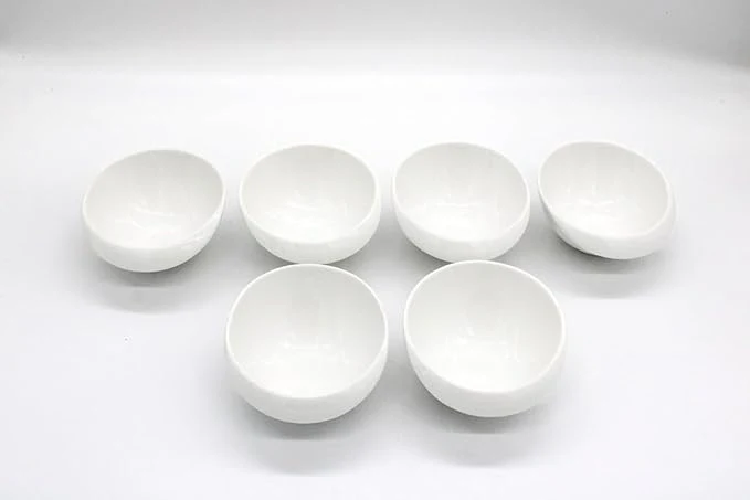 AKDC Ceramic shallow Bowl 5inch set of 6 White - Image 2