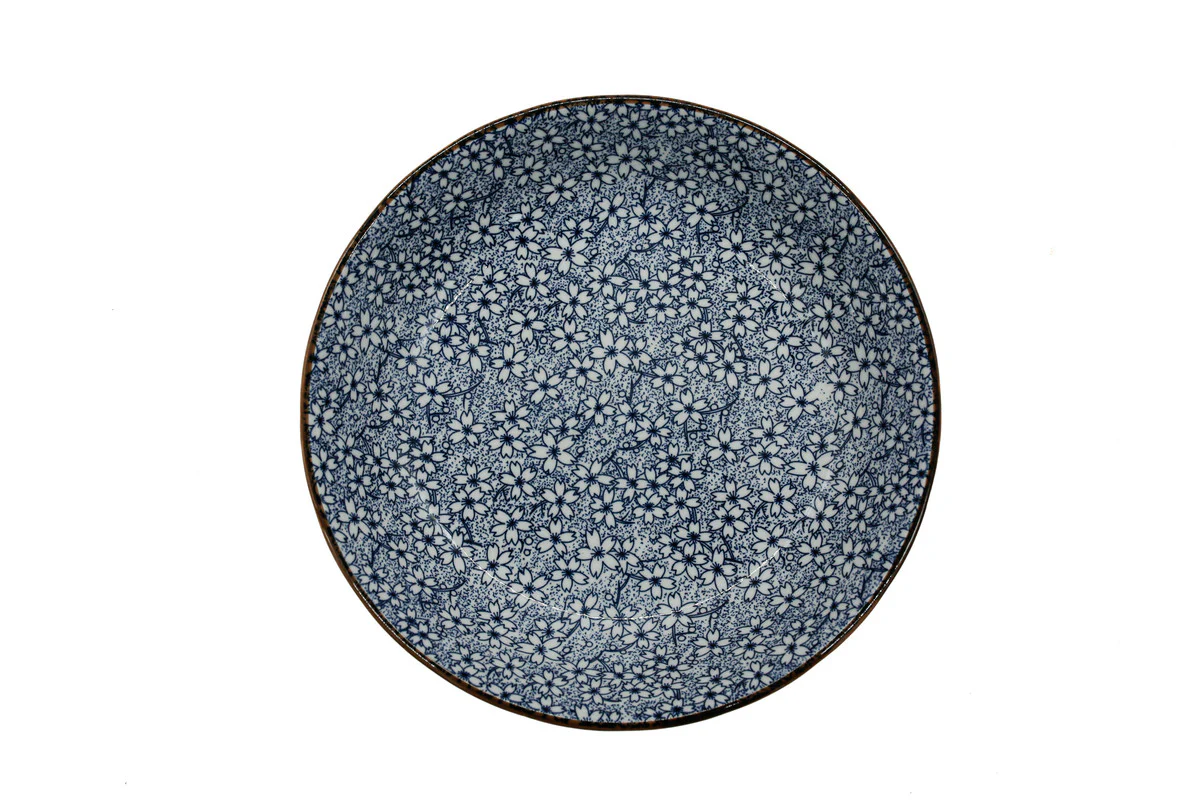 AKDC-Ceramic Soup Bowl 20Cm Blue Floral - Image 2
