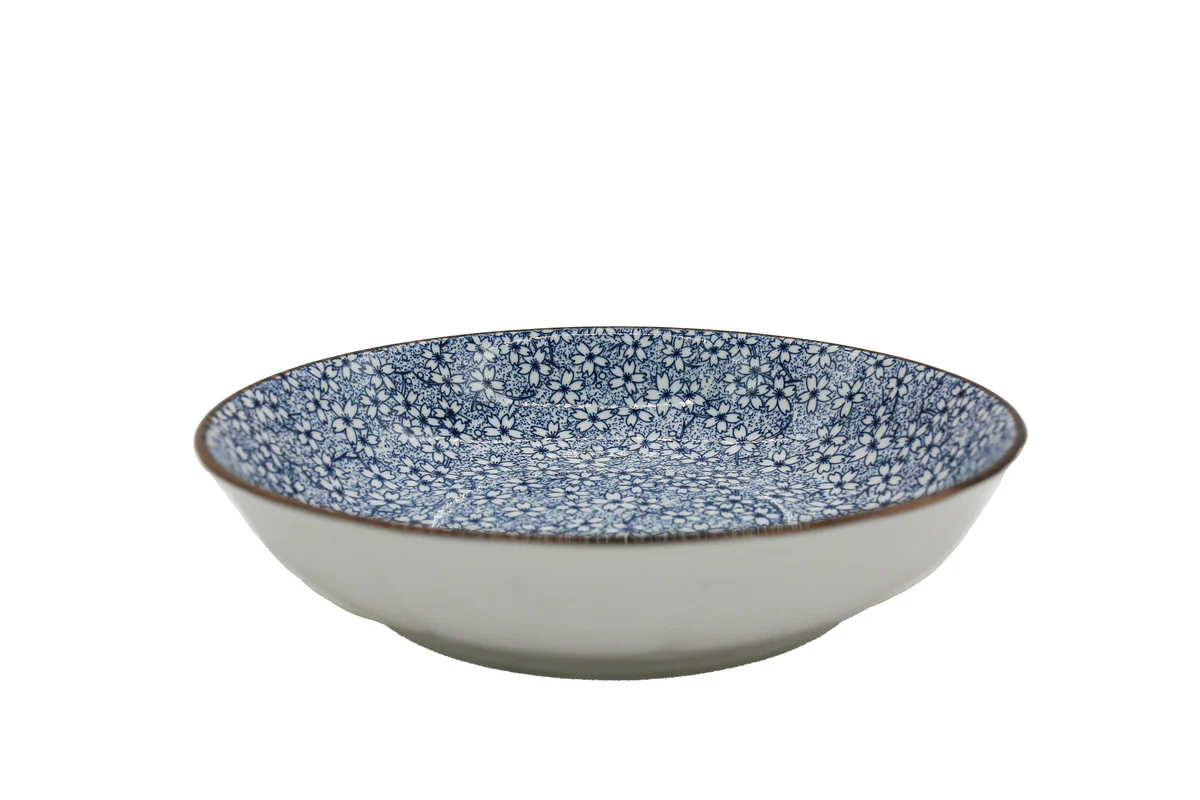 AKDC-Ceramic Soup Bowl 20Cm Blue Floral - Image 3