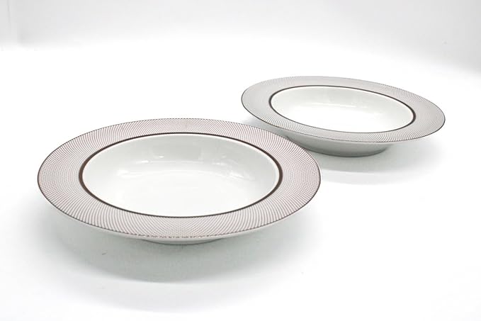 AKDC Ceramic Soup Plate set of 2 Multicolor