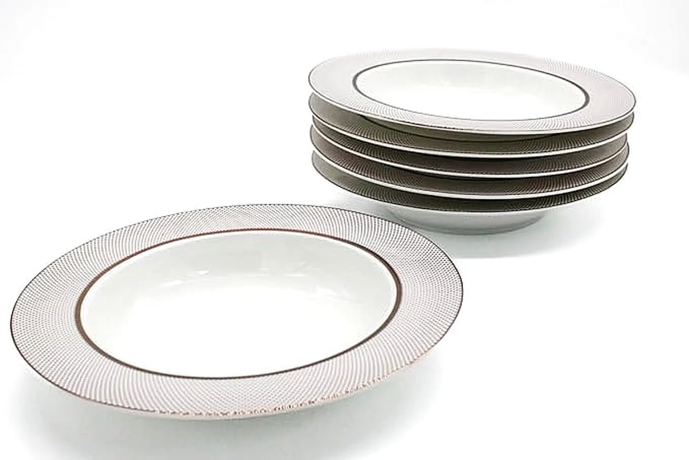 AKDC Ceramic Soup Plate set of 6 Multicolor