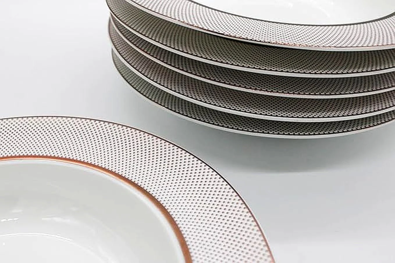 AKDC Ceramic Soup Plate set of 6 Multicolor - Image 2