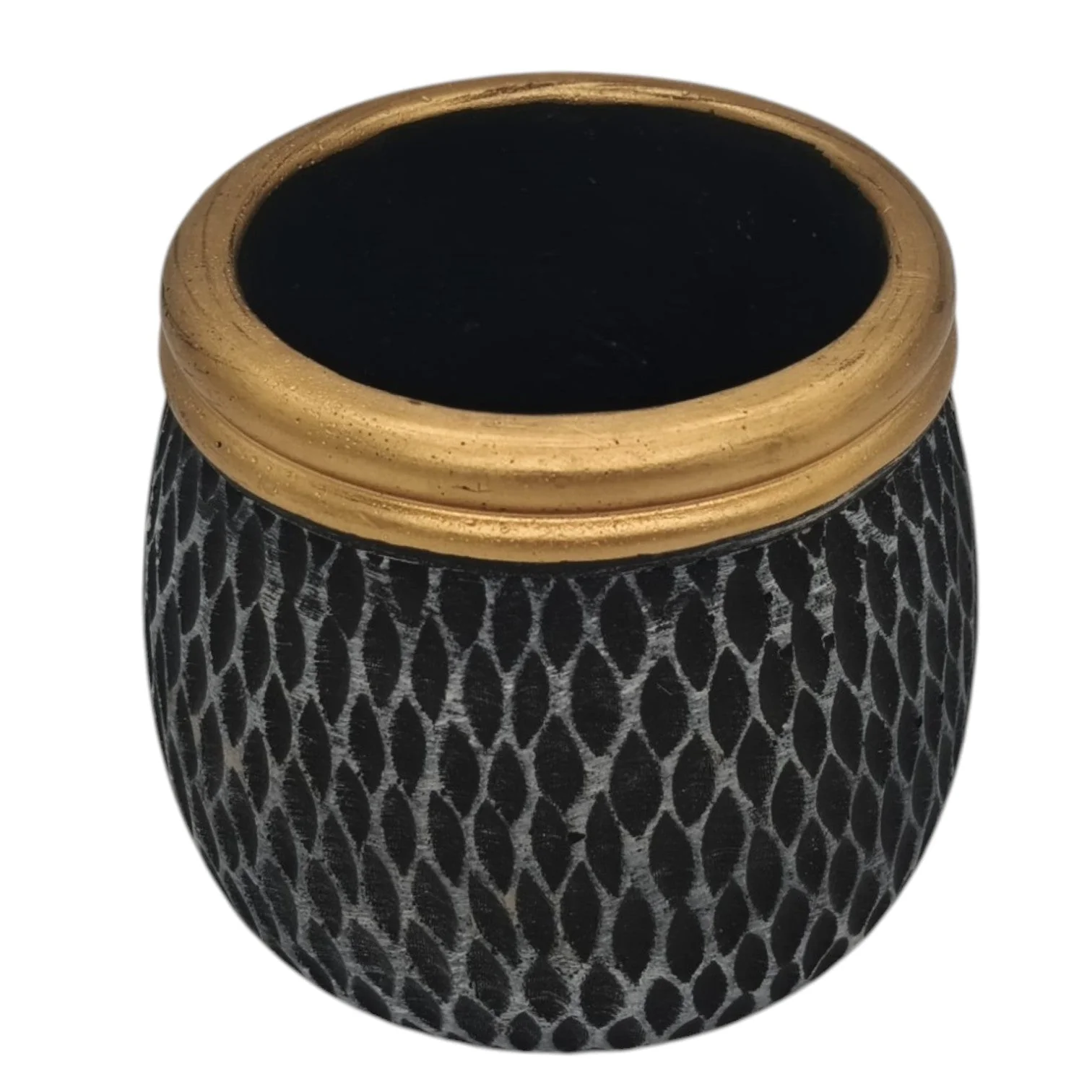 AKDC Ceramic Vase Home Décor Accents Table-9cmX9cm-Black&Gold - Image 2
