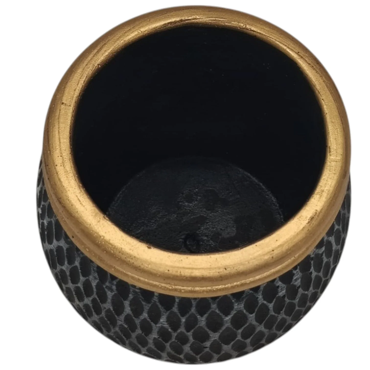 AKDC Ceramic Vase Home Décor Accents Table-9cmX9cm-Black&Gold - Image 3