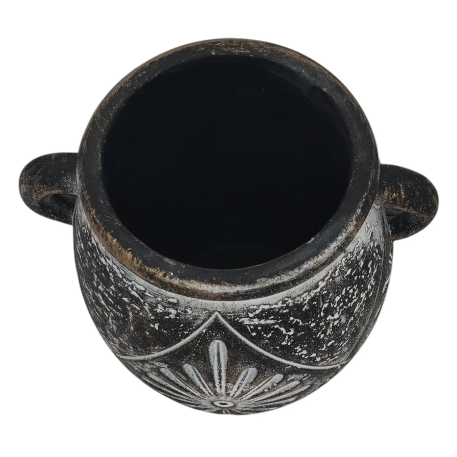 AKDC Ceramic Vase Home Décor Accents Table With Handle-11cmX9cm-Black - Image 3