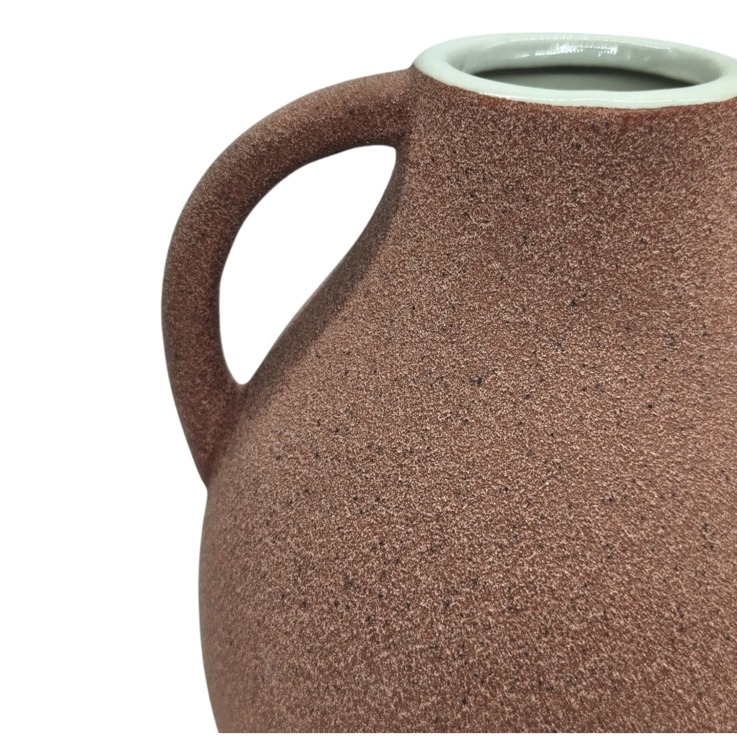 AKDC Ceramic Vase Home Décor Accents Table With Handle-27cmX7cm-Pink&White - Image 4