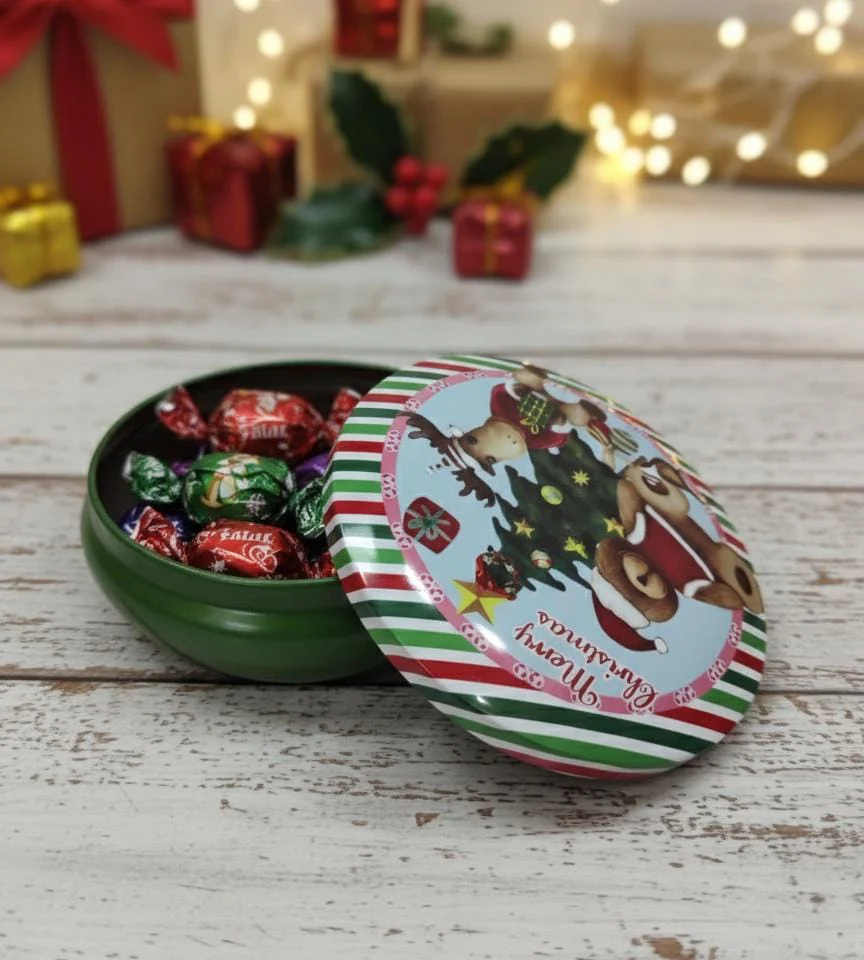 AKDC Christmas Candy Box with Teddy Bear Design – Cute Festive Storage Box for Sweets, Treats & Gifts - Image 2