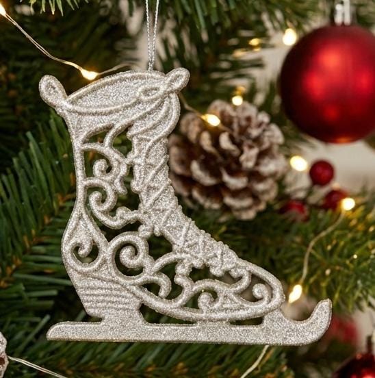 AKDC Christmas Hanging Ornament – Sparkling Ice Skating Decoration for Christmas Tree & Home Styling, 13 cm - Image 2