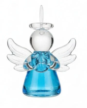 AKDC Christmas Hanging Tree Ornament – Mini Blue Angel Design for Subtle & Elegant Holiday Decoration, 5 cm