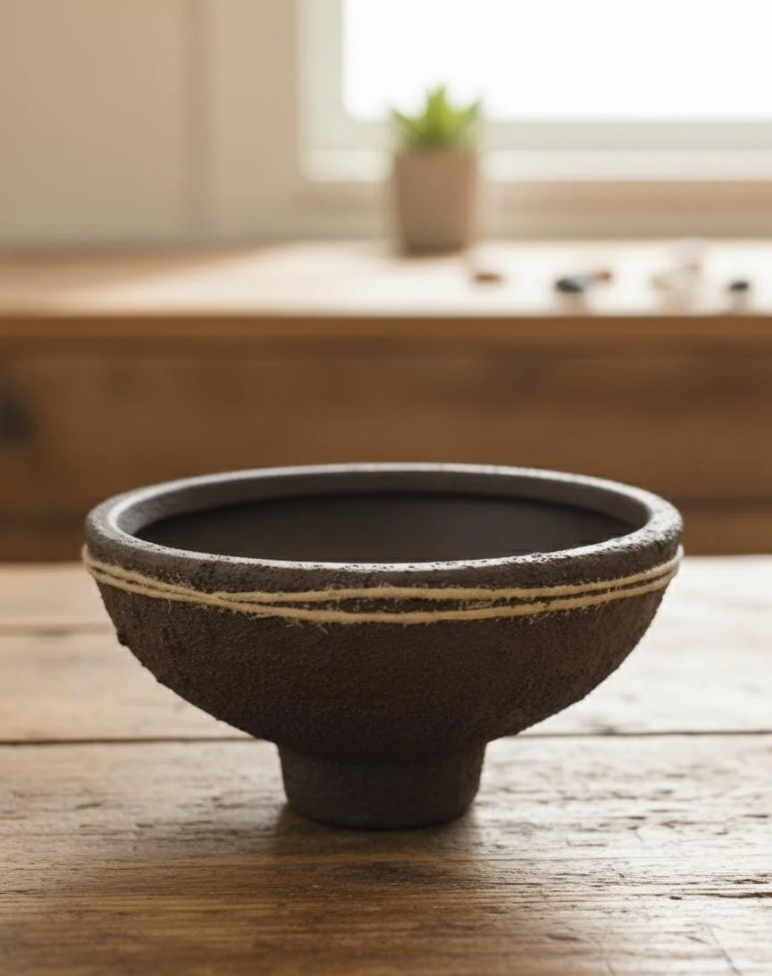 AKDC Classic Clay Plant Pot – Brown Earth Shade – 11×20 cm – Hand-Molded Unique Shape - Image 2