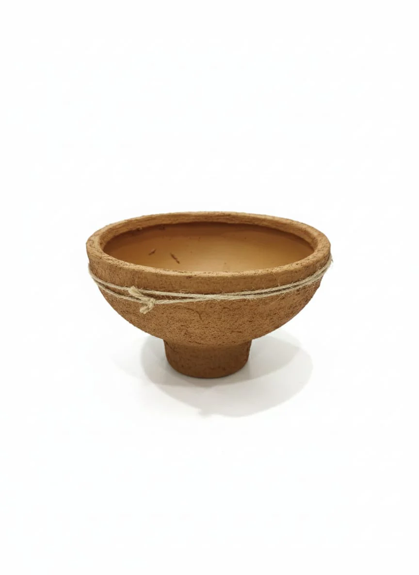 AKDC Classic Clay Plant Pot – Sand Tone – 11×20 cm – Hand-Molded Unique Shape