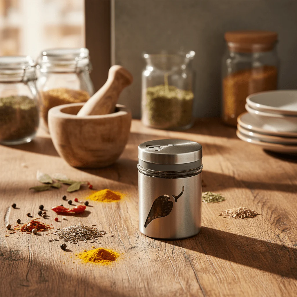 AKDC Classic Clear Glass Salt & Pepper Shaker with Durable Metal Lid for Tabletop Serving – 8×6cm - Image 2