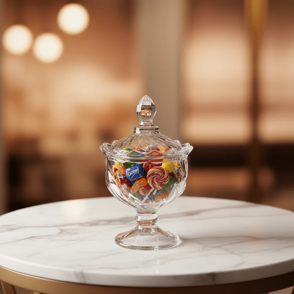 AKDC Classic Clear Glass Sugar Bowl with Lid Durable Kitchen Storage Jar for Sugar Salt or Spices 10 x 10 cm - Image 2