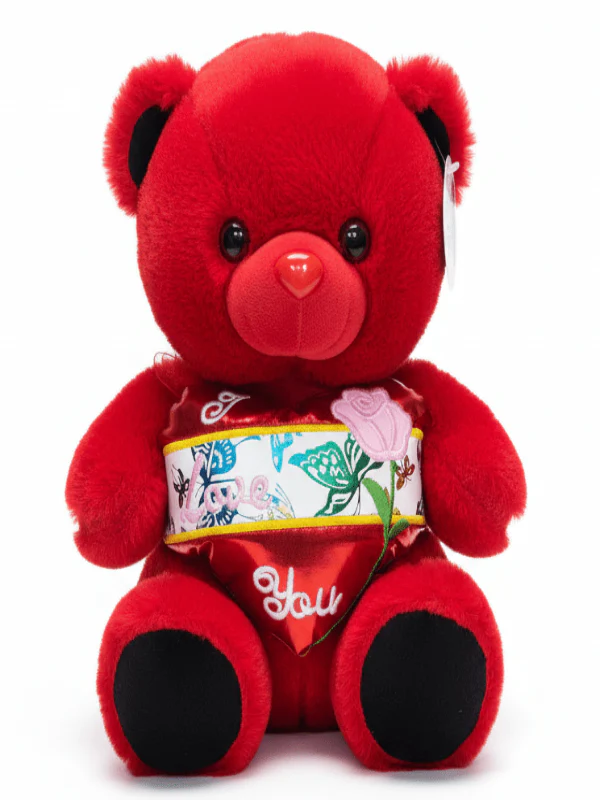 AKDC Classic Red Teddy Bear (30 cm) with “I Love You” Text