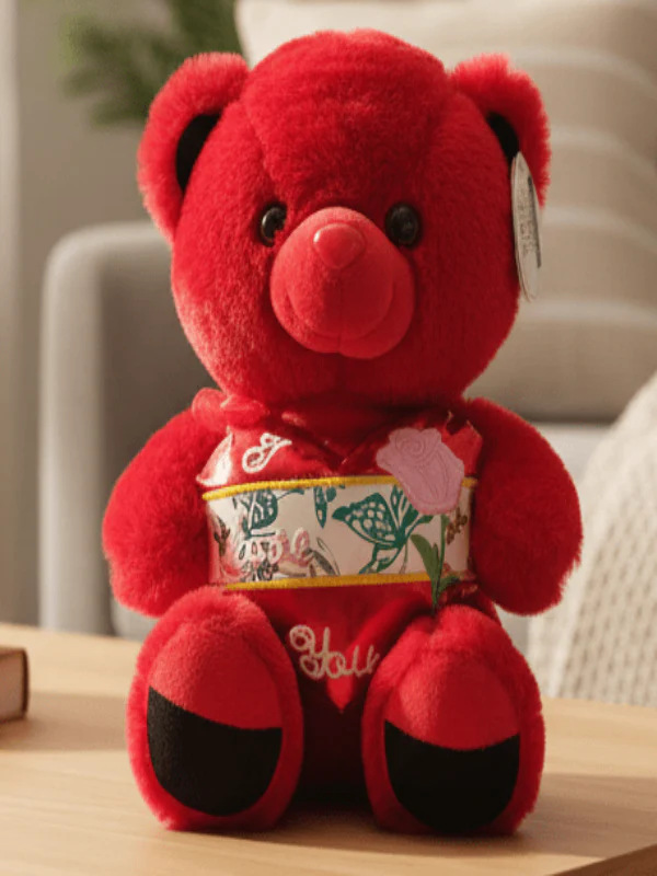 AKDC Classic Red Teddy Bear (30 cm) with “I Love You” Text - Image 2