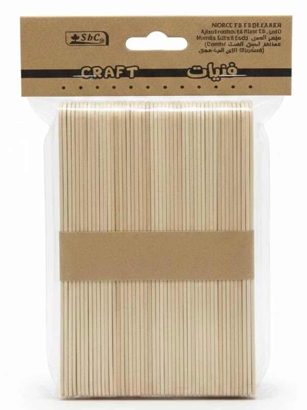 Sbc Classic Wooden Craft Sticks – 50-Piece DIY Craft Pack