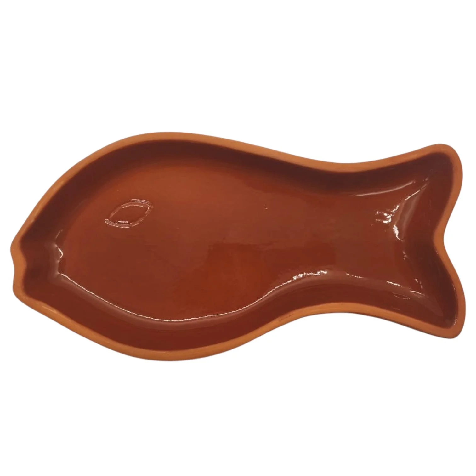 AKDC Clay Fish Cooking Pan Earthenware Pan Terracotta Pots for Cooking Fishes, Mexican Cookware, Moroccan Pottery for Cooking Fishes-34cmX17.5cm-Clay - Image 2
