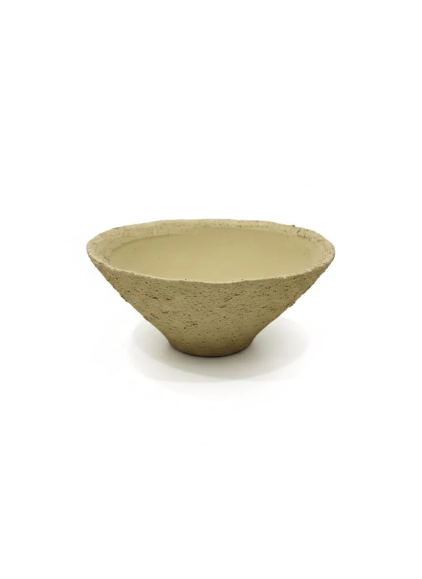 AKDC Clay Plant Pot – Beige Color – 9×21 cm – Artistic Unique Shape