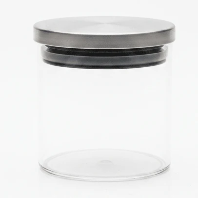 AKDC Clear Acrylic Jar Canister with Lid Multipurpose Transparent Storage Container 12 × 12 cm