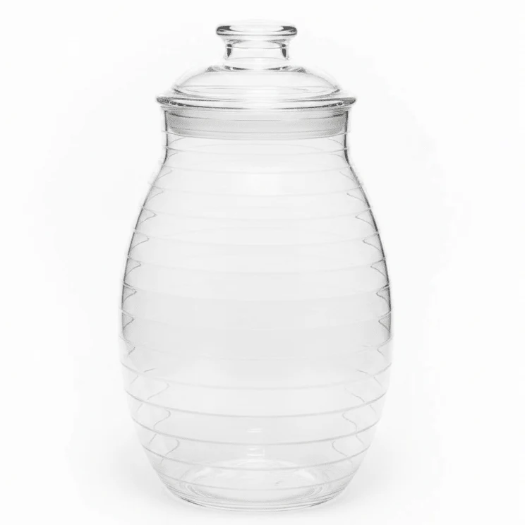 AKDC Clear Acrylic Storage Canister with Secure Lid Transparent Kitchen Organizer Container 20 × 10 cm