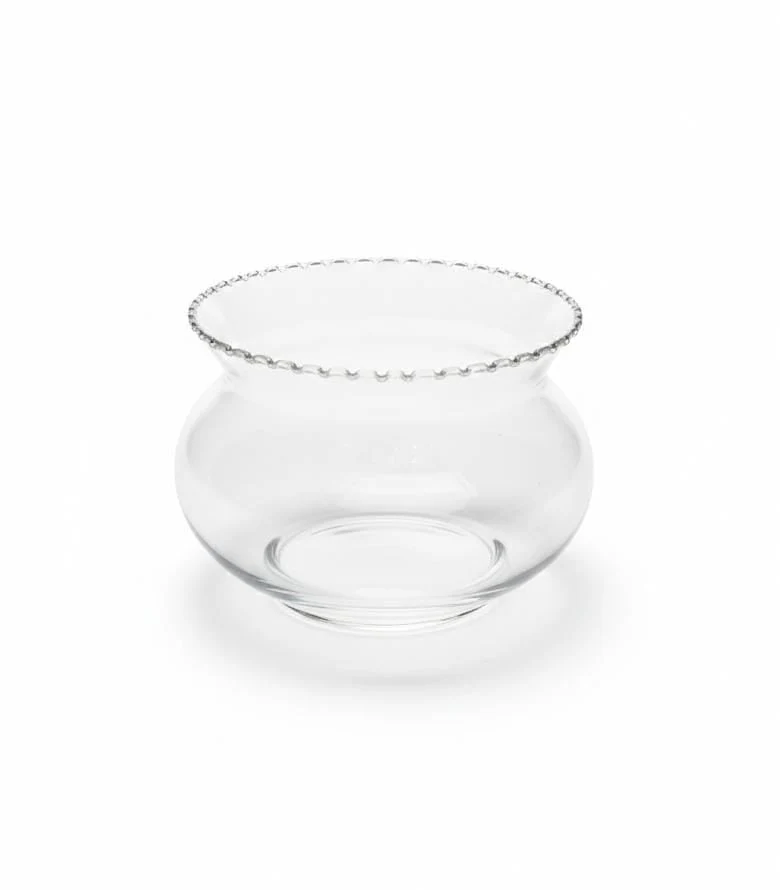 AKDC Clear Transparent Glass Vase – 12×16.5 cm Stylish Floral Holder