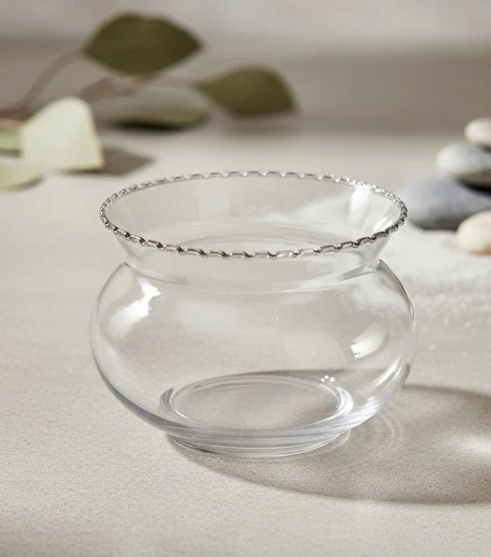 AKDC Clear Transparent Glass Vase – 12×16.5 cm Stylish Floral Holder - Image 2