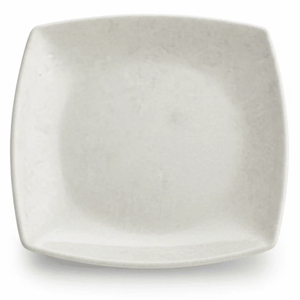 AKDC Melamine Compact Cream Speckled Square Plate Minimalist Design Plate for Everyday Dining – 16 cm