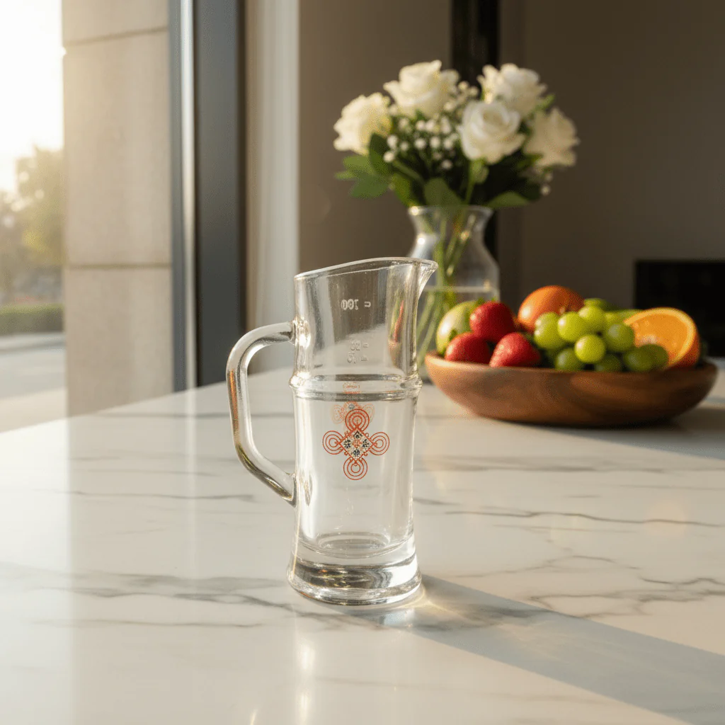 AKDC Compact Glass Jug – Small Serving Pitcher for Juice Milk & Beverages – Minimal Design – 100 ml - Image 2